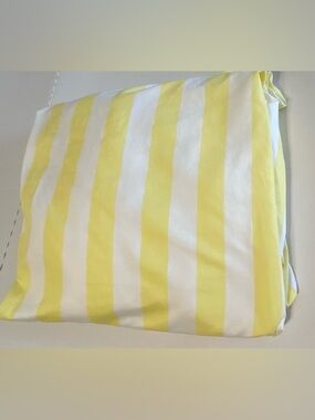 Yellow & White Striped Brooklinen King Fitted Sheet
